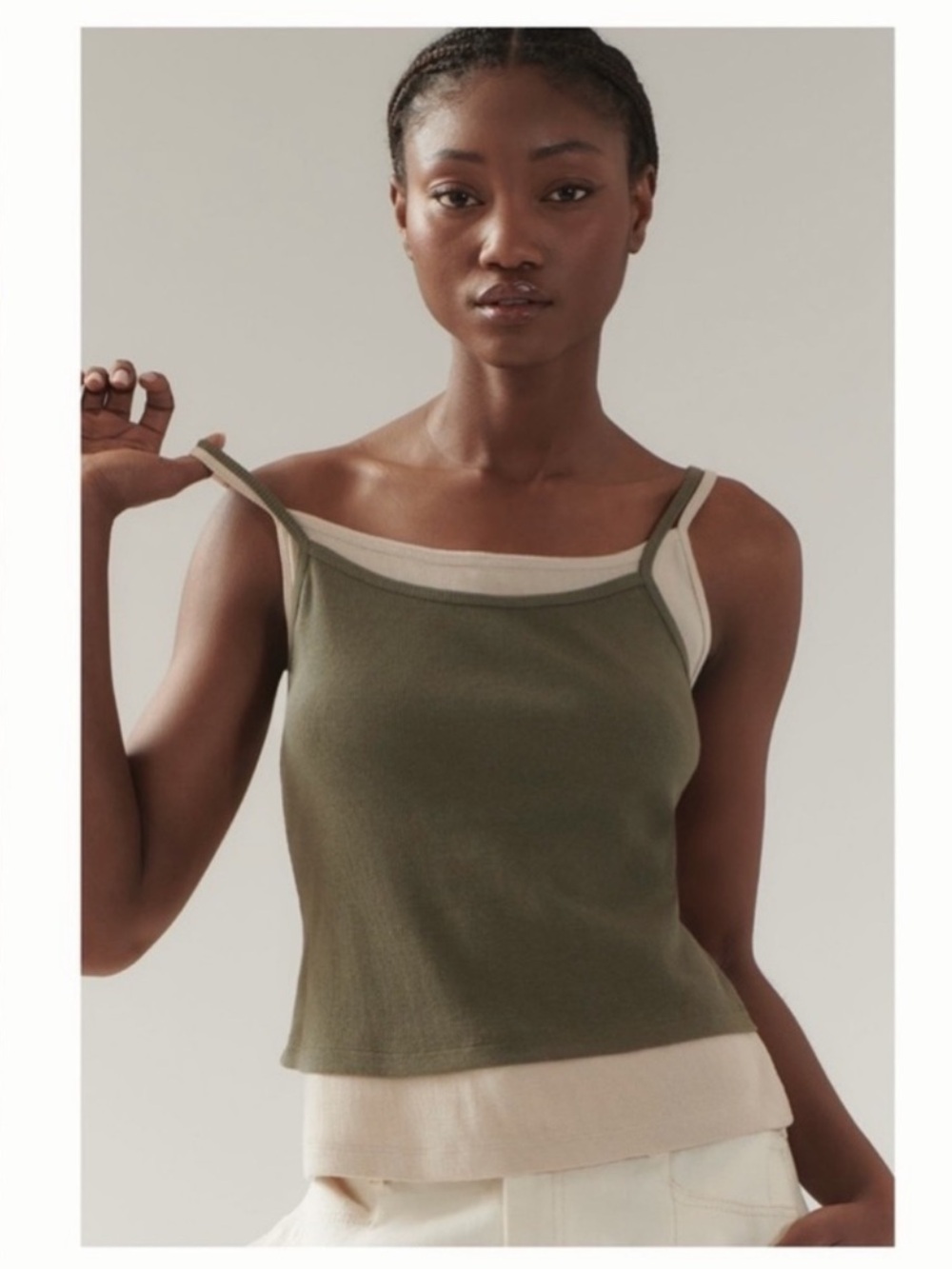 Anthropologie Double-Layered tank - size Small